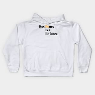 Clever Resilience: A Minimalistic Typography Design Kids Hoodie